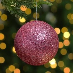 Northlight 6" Glittery Pink Sequin Ball Ornament -Northlight Sale Store D253798S 2