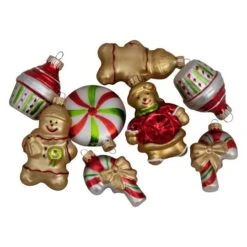 Northlight 8ct. 3" Gingerbread Men & Sweet Treats Glass Ornaments 11 Northlight 8ct. 3" Gingerbread Men & Sweet Treats Glass Ornaments -Northlight Sale Store D253800S 13