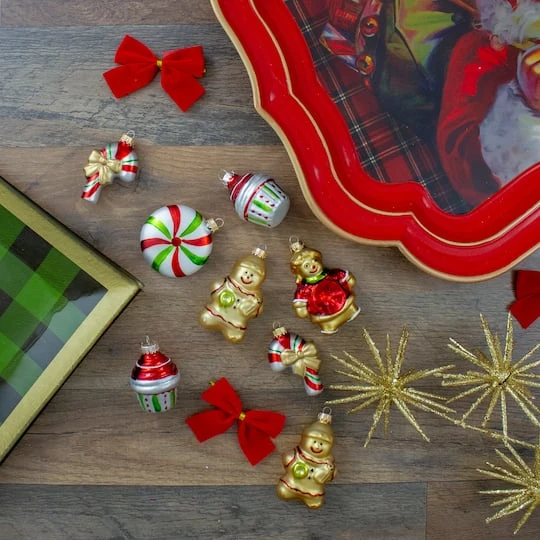 Northlight 8ct. 3" Gingerbread Men & Sweet Treats Glass Ornaments 3 Northlight 8ct. 3" Gingerbread Men & Sweet Treats Glass Ornaments - Image 3