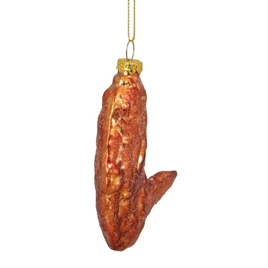 Northlight 4.5" Glitter Glass Buffalo Chicken Wing Ornament 6 Northlight 4.5" Glitter Glass Buffalo Chicken Wing Ornament - Image 6