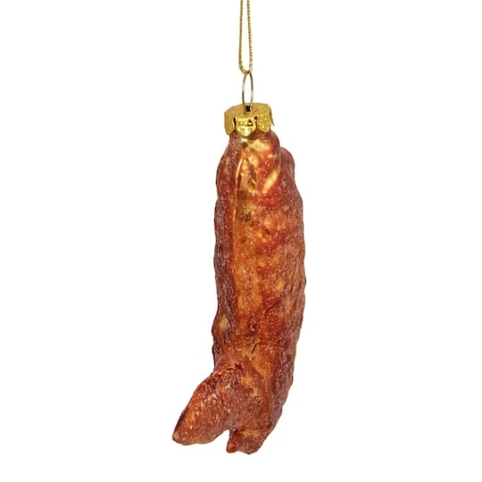 Northlight 4.5" Glitter Glass Buffalo Chicken Wing Ornament 7 Northlight 4.5" Glitter Glass Buffalo Chicken Wing Ornament - Image 7
