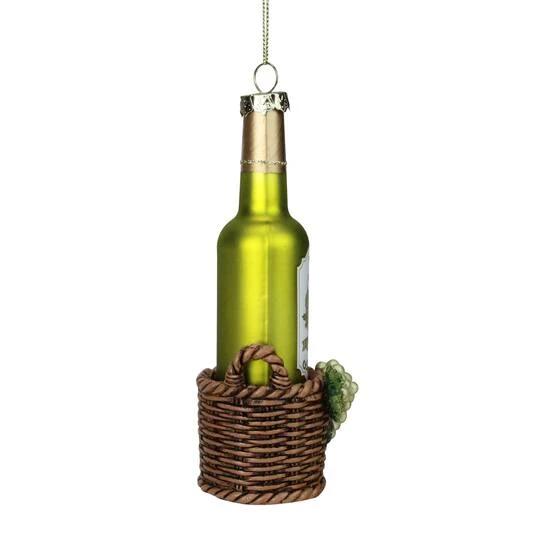 Northlight 6.25" Green & Brown Glass Wine Bottle Ornament 6 Northlight 6.25" Green & Brown Glass Wine Bottle Ornament - Image 6