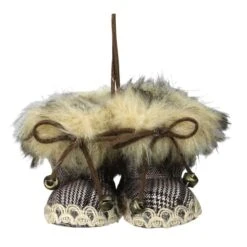 Northlight 8" Alaskan Style Knit Booties Ornament