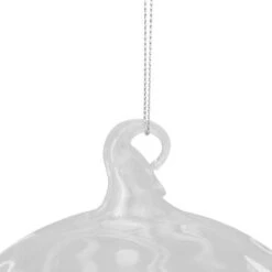 Northlight 6" Clear & White "Merry Christmas" Glass Ball Ornament -Northlight Sale Store D253808S 13