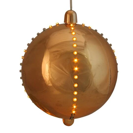 Northlight 7.5" Copper Gold Cascading LED Ball Ornament 2 Northlight 7.5" Copper Gold Cascading LED Ball Ornament - Image 2