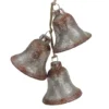 Northlight 5" Silver & Brown Rustic String Of Bells Glass Ornament