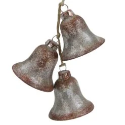 Northlight 5" Silver & Brown Rustic String Of Bells Glass Ornament -Northlight Sale Store D253815S 11