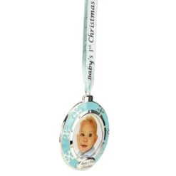 Northlight 3" Blue & Silver "Baby's First Christmas" Framed Ornament -Northlight Sale Store D253818S 14