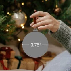 Northlight 9ct. 3.75" Silver 3-Finish Glass Ball & Onion Ornaments 6 Northlight 9ct. 3.75" Silver 3-Finish Glass Ball & Onion Ornaments -Northlight Sale Store D253823S 4