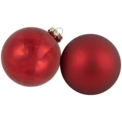 Northlight 96ct. 3.25" Matte & Shiny Red & Gold Glass Ball Ornaments 6 Northlight 96ct. 3.25" Matte & Shiny Red & Gold Glass Ball Ornaments -Northlight Sale Store D253826S 3
