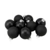 Northlight 9ct. 2.5" Shiny & Matte Black Glass Ball Ornaments