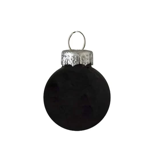 Northlight 9ct. 2.5" Shiny & Matte Black Glass Ball Ornaments 6 Northlight 9ct. 2.5" Shiny & Matte Black Glass Ball Ornaments - Image 6