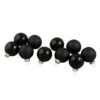 Northlight 10ct. 1.75" Shiny & Matte Black Glass Ball Ornaments