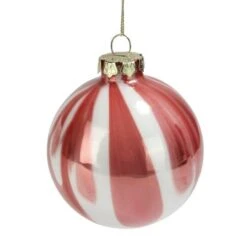 Northlight 3" Pink & White Marbled Glass Ball Ornament -Northlight Sale Store D253836S 11