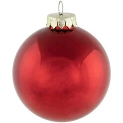 Northlight 72ct. 2 Finish Red Glass Ball Ornaments -Northlight Sale Store D253838S 14