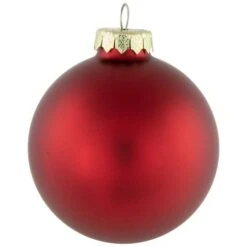 Northlight 72ct. 2 Finish Red Glass Ball Ornaments -Northlight Sale Store D253838S 15