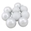 Northlight 9ct. 2.5" Shiny & Matte White Glass Ball Ornaments