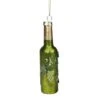 Northlight 6" Green & Silver Mercury Finish Wine Bottle Ornament