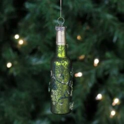 Northlight 6" Green & Silver Mercury Finish Wine Bottle Ornament -Northlight Sale Store D253849S 12