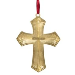 Northlight 3.5" Green & Gold Layering Effect With Crystals Cross Ornament -Northlight Sale Store D253850S 14