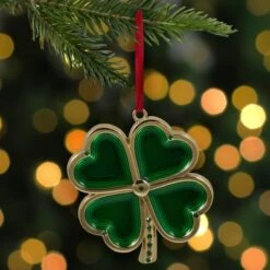 Northlight Green & Gold Luck Of The Irish Clover Ornament -Northlight Sale Store D253855S 2