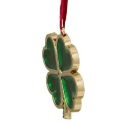 Northlight Green & Gold Luck Of The Irish Clover Ornament -Northlight Sale Store D253855S 3