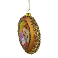 Northlight 4" Joseph, Mary & Baby Jesus Glass Disc Ornament -Northlight Sale Store D253856S 14