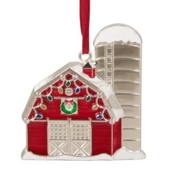Northlight Red & White Enamel Barn House Ornament -Northlight Sale Store D253858S 11