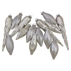 Northlight 36ct. Silver Contemporary Ornaments -Northlight Sale Store D253859S 12