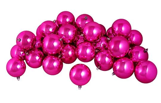 Northlight 12ct. 4" Pink Shiny Shatterproof Christmas Ball Ornaments 2 Northlight 12ct. 4" Pink Shiny Shatterproof Christmas Ball Ornaments - Image 2