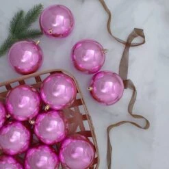Northlight 12ct. 4" Pink Shiny Shatterproof Christmas Ball Ornaments 9 Northlight 12ct. 4" Pink Shiny Shatterproof Christmas Ball Ornaments -Northlight Sale Store D253869S 12