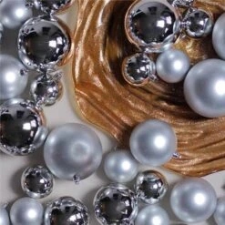 Northlight 50ct. Silver Splendor Shatterproof 2-Finish Christmas Ball Ornaments -Northlight Sale Store D253876S 13