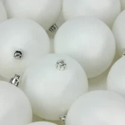 Northlight 32ct. 3.5" Winter White Shatterproof Matte Christmas Ball Ornaments -Northlight Sale Store D253877S 2