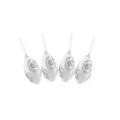 Northlight 4ct. 4.5" White & Silver Rhinestone Glittered Shatterproof Christmas Finial Ornaments -Northlight Sale Store D253878S 12