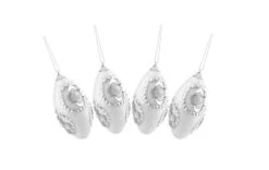 Northlight 4ct. 4.5" White & Silver Rhinestone Glittered Shatterproof Christmas Finial Ornaments -Northlight Sale Store D253878S 2
