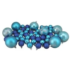 Northlight 125ct. Peacock Blue Shatterproof 4-Finish Christmas Ornaments -Northlight Sale Store D253880S 14