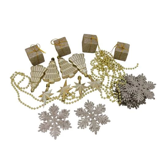 Northlight 125ct. Champagne Gold Shatterproof 4-Finish Christmas Ornaments 6 Northlight 125ct. Champagne Gold Shatterproof 4-Finish Christmas Ornaments - Image 6