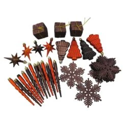 Northlight 125ct. Chocolate Brown & Burnt Orange Shatterproof 4-Finish Christmas Ornaments -Northlight Sale Store D253885S 13