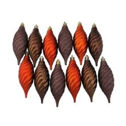 Northlight 125ct. Chocolate Brown & Burnt Orange Shatterproof 4-Finish Christmas Ornaments -Northlight Sale Store D253885S 5