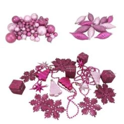 Northlight 125ct. Bubblegum Pink Shatterproof 4-Finish Christmas Ornaments 14 Northlight 125ct. Bubblegum Pink Shatterproof 4-Finish Christmas Ornaments -Northlight Sale Store D253891S 11