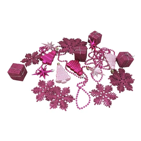 Northlight 125ct. Bubblegum Pink Shatterproof 4-Finish Christmas Ornaments 8 Northlight 125ct. Bubblegum Pink Shatterproof 4-Finish Christmas Ornaments - Image 8