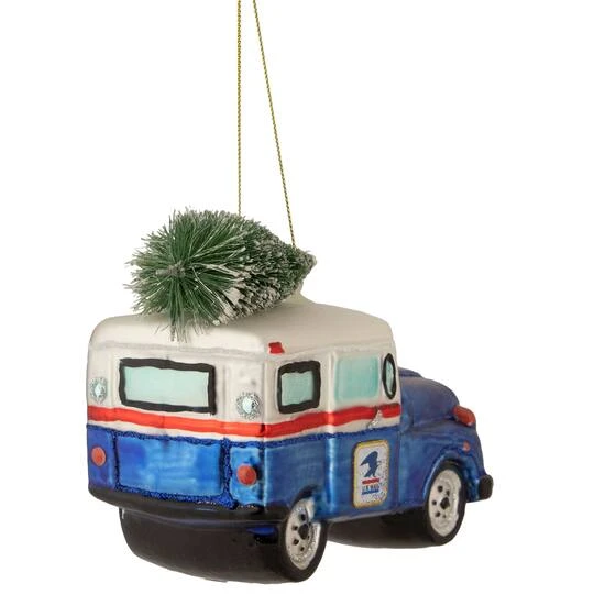 Northlight 5" Blue & Silver USPS Post Office Truck With Frosted Tree Glass Christmas Ornament 9 Northlight 5" Blue & Silver USPS Post Office Truck With Frosted Tree Glass Christmas Ornament - Image 9