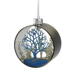 Northlight 5" Pre-Lit Silver Woodland Animals Christmas Ornament -Northlight Sale Store D253900S 12