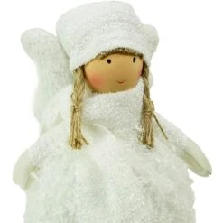 Northlight 24" Snowy Woodlands Plush White Angel Bobble Girl Christmas Figure -Northlight Sale Store D253918S 12