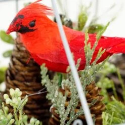 Northlight 9" Red & Green Cardinal Boxwood Artificial Christmas Greenhouse Arrangement 12 Northlight 9" Red & Green Cardinal Boxwood Artificial Christmas Greenhouse Arrangement -Northlight Sale Store D253929S 13