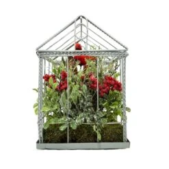 Northlight 9" Red & Green Cardinal Boxwood Artificial Christmas Greenhouse Arrangement 9 Northlight 9" Red & Green Cardinal Boxwood Artificial Christmas Greenhouse Arrangement -Northlight Sale Store D253929S 2