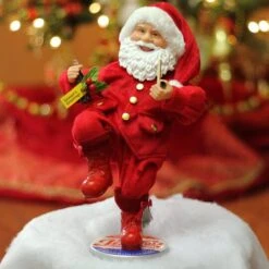 Northlight 12" Red & White Santa Claus Standing On Pepsi-Cola Bottle Cap Christmas Figurine -Northlight Sale Store D253934S 2