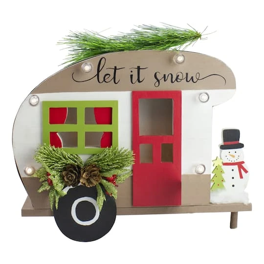 Northlight 12" Let It Snow RV Christmas Tabletop Decoration 2 Northlight 12" Let It Snow RV Christmas Tabletop Decoration - Image 2