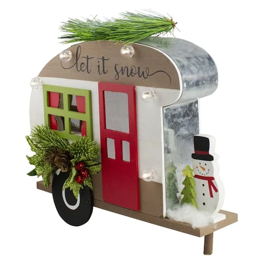 Northlight 12" Let It Snow RV Christmas Tabletop Decoration 8 Northlight 12" Let It Snow RV Christmas Tabletop Decoration - Image 8
