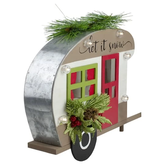 Northlight 12" Let It Snow RV Christmas Tabletop Decoration 5 Northlight 12" Let It Snow RV Christmas Tabletop Decoration - Image 5